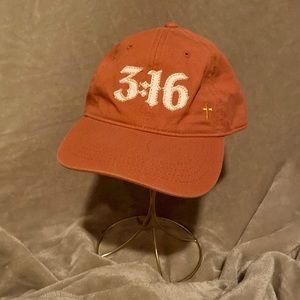 🌻5 for $20🏷️ Faith Gear • Orange 3:16 Hat (Adjustable - One Size Fits Most)